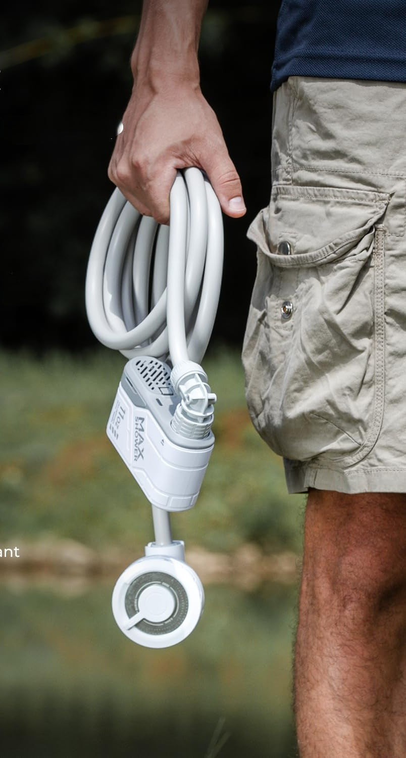 Flextail Max Portable Electric Shower – IPX7 Waterproof Pump for Outdoor Showering, Car Cleaning, Dishes, and Pet Grooming Anywhere