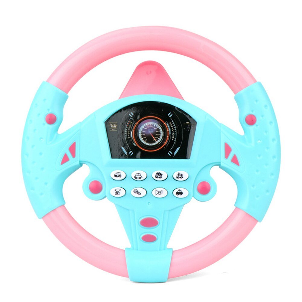 Children Steering Wheel Toy - Educational Sounding Toy Interactive Driving Wheel with Music